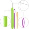 9 Pieces Knitting Loom Hook Crochet Needle Hook with Convenient Rubber Handles and Large Eye Plastic Sewing Needles for Knifty Knitting Knitter Crafts